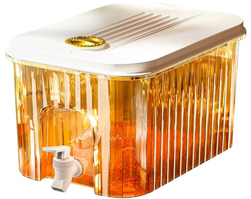 Dispensador De Bebidas - Agua | Divisor De Profesional | Dispensador De Agua Fría Y Natural, Divisor De Refrigerador De Alimentario 3/5 L con Grifo Resistente al Agua