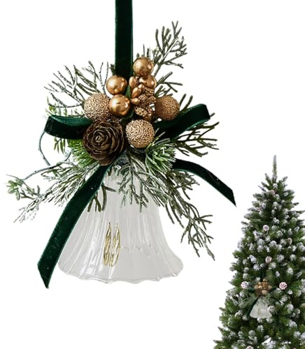 Generico Weihnachtsglocken – Baumschmuck | Glocken Silber 4 cm, Anhänger für Baum, Hochzeit und Weihnachtsfeier, Weihnachtsschmuck