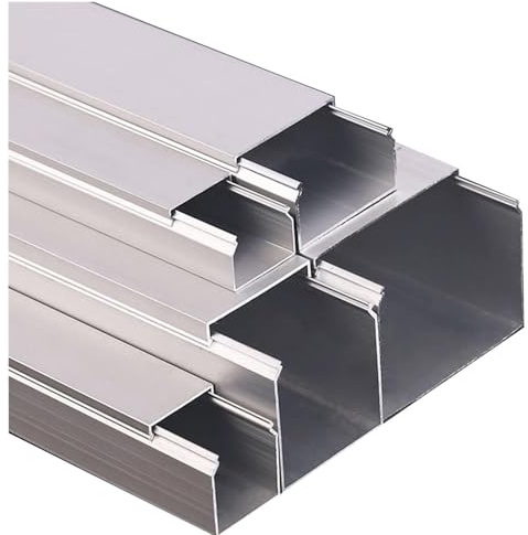 Bandejas portacables de Acero Inoxidable, Cubiertas Decorativas para bandejas portacables, bandejas portacables de aleación de Aluminio, Resistentes al Desgaste e Impermeables.,Plata,30x30x0.8mm