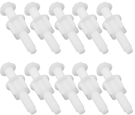 TOPPERFUN Set 10 Viti e Bulloni in Plastica per Fissaggio Sedile Wc, Kit Accessori per Riparazione e Sostituzione Viti Copriwater, Antiscivolo e Resistente per Uso Bagno Quotidiano