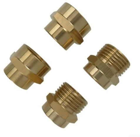 Raccord de tuyau d'arrosage en laiton, adaptateur M22 vers 3/4 GHT pour nettoyeur haute pression, raccord anti-fuite pour robinet et systèmes d'irrigation (D)