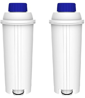Cartuchos de filtro de carbón activado de repuesto para DeLonghi DLSC002, compatibles con cafeteras automáticas y cafeteras espresso de las series Magnifica S, Eletta Explorer, Dinamica y ECAM (2