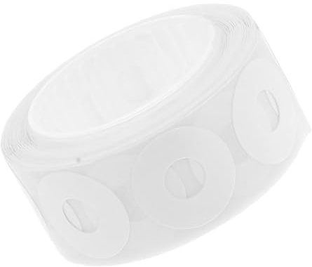 Autocollants Pvc Blanc de Renfort 1 Rouleau pour Trous de Classeur | Étiquettes Perforées, pour Anneaux de Renforcement du Papier, Lot de 250 Pièces, Usage Polyvalent