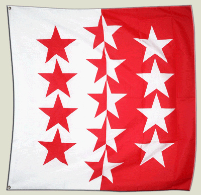 Drapeau Suisse Canton Valais - 120 x 120 cm