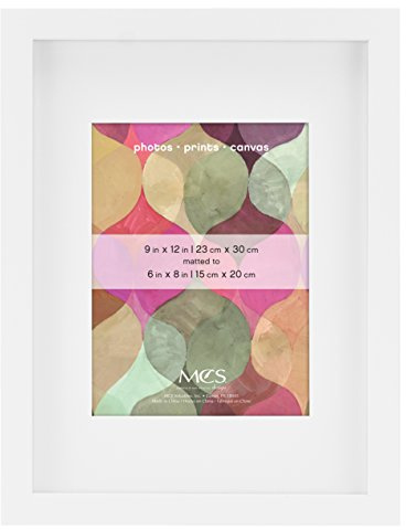 MCS Art Frame with Mat Opening, White, 9 x 12 in
