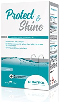 BAYROL Protect & Shine 2 L - verhindert Schmutzablagerungen an der Wasserlinie und sorgt für kristallklares Poolwasser - spezielle Antihaft-Wirkung & Brillanz-Formel