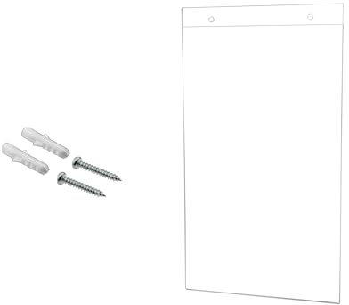 4 Pack Wall Sign Holder for 8.5 x 14 Hours of Operations Policies and Informational Sheets in Stores and Offices Clear Acrylic with 2 Pre Drilled Holes and Hanging Hardware by Marketing Holders