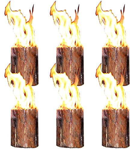 Schwedenfeuer 6 Stück Baumfackel Finnenfackel Gartenfackel Fackel H 19 cm D 9-14 cm