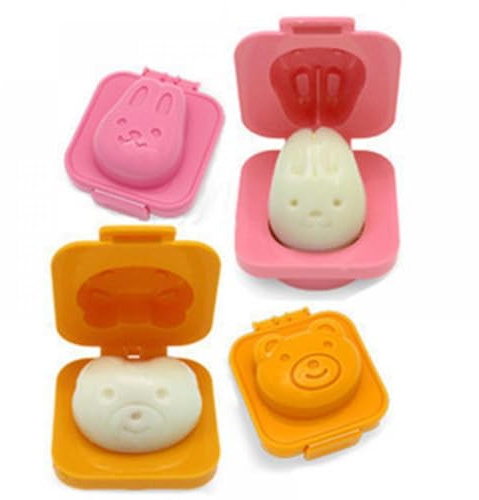 Jerliflyer 8 stampi quadrati per uova sode, in silicone, antiaderenti, carini, per sushi, riso, accessori da cucina fai da te, per alimenti personalizzati per bambini