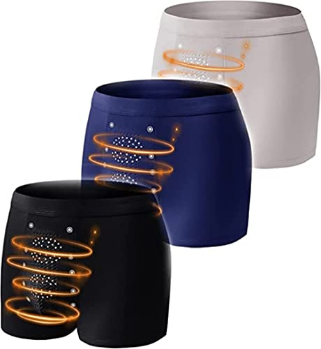 3 pezzi di lunga durata uomo Tomarine crescita maschile e indurimento ritardo e dimagrante biancheria intima con particelle di massaggio, particolarmente adatta per uomini obesi