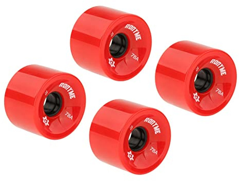 Folpus 4 Stück 70 Mm Longboard Ersatz Skateboard 78A Härte Räder Cruising Wheel ABEC Außenhülle, rot