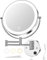 Gospire 9'' Wandmontage Schminkspiegel mit Beleuchtung mit 3 Farben & Dimmable, 1X/10X Vergrößerung LED Doppelseitiger Kosmetikspiegel, Verlängerbarer Spiegel 360° Schwenkbarer Rasierspiegel, Chrom