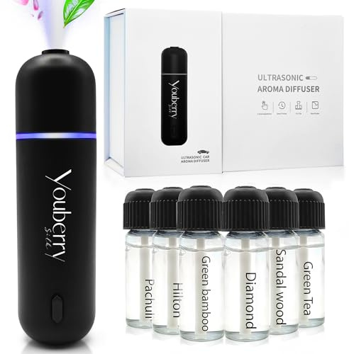Smart car air freshener, Smart car diffuser, air freshener with 6 aroma oils, rechargeable aroma Diffuser