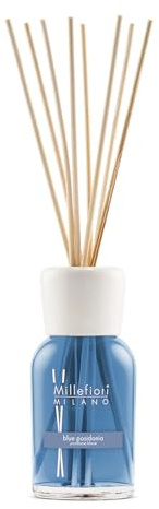 Millefiori Milano – Diffusore a Bastoncini 500 ml, Blue Posidonia – Profumatore Ambiente Raffinato con Note Marine e Fresche