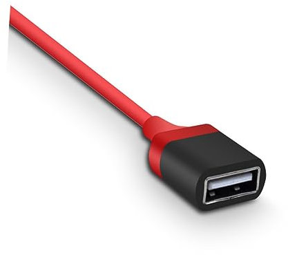 Uonlytech 1m Usb to Adapter Cable Red Compatible with Android Devices Supports High Digital Signal Output Real Playback Charging While Using for Streaming Videos and Gaming