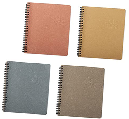 SHINEOFI 4 Piezas Cuaderno Cuadernos Portátiles Para Viajes De Espiral Sencillos Colores Para Estudiantes