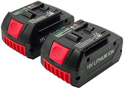 Geelink 2 pack BAT609 5.0Ah battery Replacement for Bosch Professional 18V | Compatible with Bosch BAT610G BAT618G BAT619 BAT621 BAT620 Cordless Power Tools with LED Charge Indicator