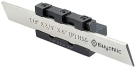 Buyohlic Adjustable T-Parting Cut off Holder with Blade for Lathe Machine Tools (Shank 12mm (3/4 Wide Blade))