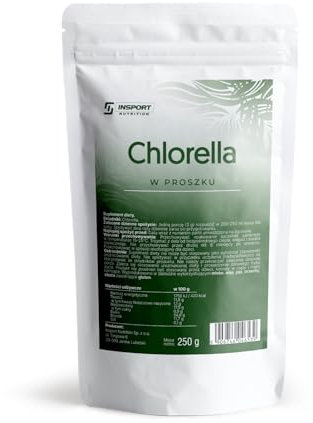 Chlorella Poudre - 250 g Doypack - Poudre verte pour nettoyage du corps - Végétalien, sans lactose et sans gluten, sans additifs - emballage anti-fuite avec fermeture éclair - INSPORT Nutrition