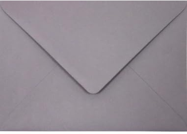 Netuno 25 Umschläge Dunkelgrau DIN B6 12,5x17,5 cm natürlich und hochwertig | 120g Malmero Schiste · elegante graue Umschläge Naturpapier für Geschäftspost, Büro, Korrespondenz, Gala & Einladungen