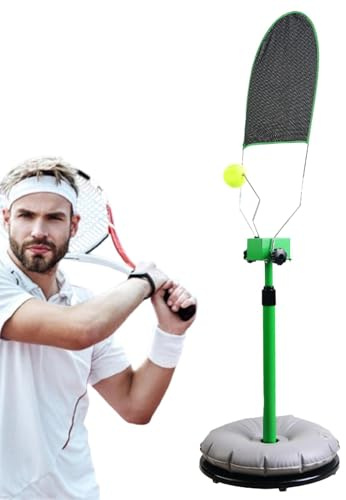 Ghjkldha Tennis Topspin Training Equipment - Portable Solo Trainer for Beginners and Coaches to Improve Swing