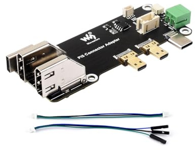 Waveshare Placa adaptadora micro HDMI a HDMI para Raspberry Pi 5 / 4B, convierte micro HDMI a puertos HDMI hembra, soporta salidas dobles 4K, dos métodos de fuente de alimentación