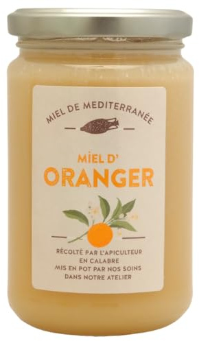 Les Ruchers du Luberon - Miel d'Oranger 400 g - 100% Naturel - Délicatement Parfumé - Non Filtré - Non Pasteurisé