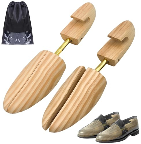 JJDPARTS Wooden Shoe Tree for Men and Women, Shoe Trees for Sneakers, Widener, Maintain Shape and Prevent Creases, 1Pair (S(for US Size 6.5-10))