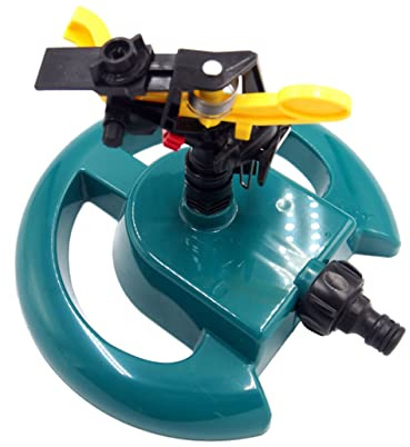 Gatuida Aspersor Automático Giratorio para Jardín con Base de Disco Instalación Fácil de Agua Boquilla Duradera para Riego Césped y Sistema de Riego Exteriores