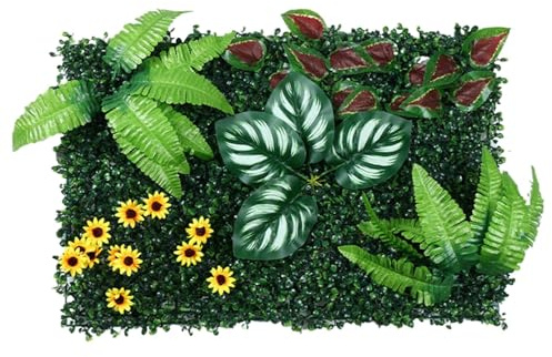 jardin clôture artificielle Panneaux Muraux De Plantes Artificielles, Panneaux De Treillis De Jardin, Clôture De Haie De Plantes Artificielles De Jardin Décoratif(Style 2)