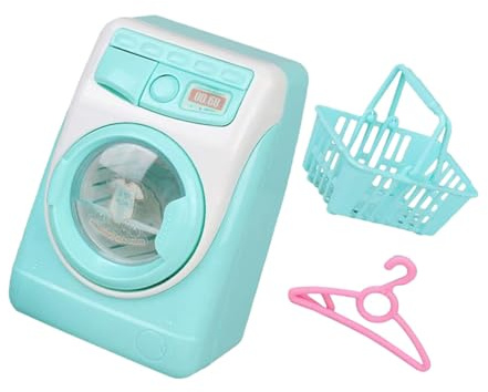 Toyvian Miniature Washing Machine for Doll House Lightweight Cartoon Design Bright Color Pretend Play Household Appliance