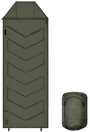 Fockety Camping Sleeping Bag, -10℃ to 5℃ Cold Weather Sleeping Bag with Compression Sack, Portable and Lightweight for Backpacking, Hiking, Traveling & Outdoor Adventures (Wind Green)