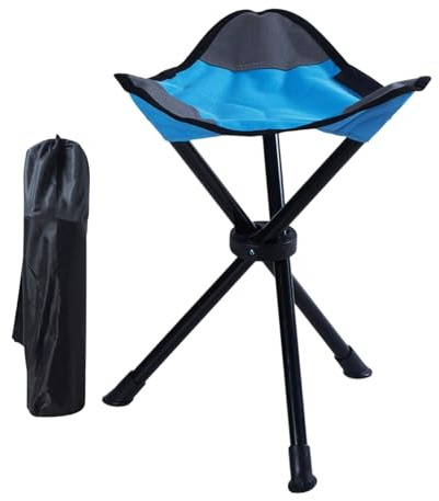 Generico Sgabello Ripiegabile A Treppiede | Con 3 Gambe Comode in Tessuto Oxford - Sedie Pieghevoli Leggere - Per Giardino Concerto Escursionismo Picnic Caccia Spiaggia Viaggio Campeggio Festival