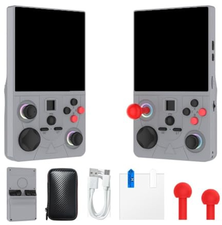 Gettimore Console di gioco portatile retrò, portatile 3D Arcade Gaming con WiFi, materiale ABS, per divertimento in movimento, 14,8 x 8,5 x 3,5 cm, compatibile con giochi classici grigio
