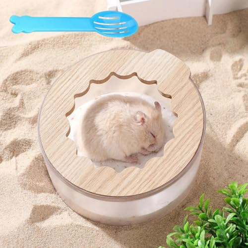 Dexpally Sabbia per Criceti, Criceto Sabbia Bagno di Sabbia per Criceti Scatola da Bagno per Criceti, Toilette Trasparente per Criceti