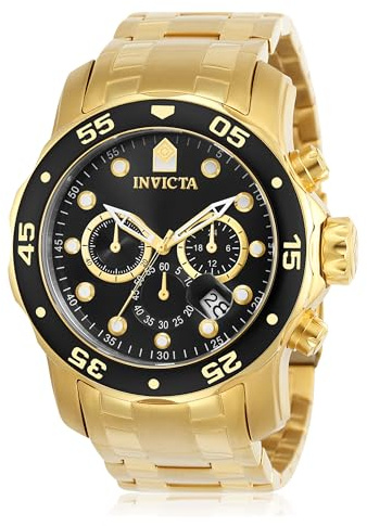 Invicta Pro Diver - SCUBA 0072 Men's Watch - Waterproof - Analogue - Quartz Movement - stainless steel with black dial - 48mm