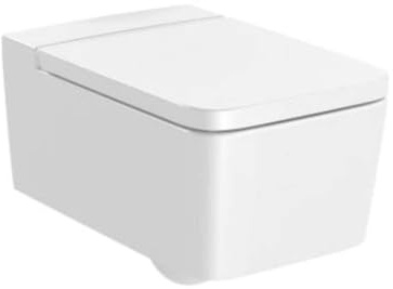 Roca,INSPIRA,SQUARE - Taza suspendida Rimless con salida horizontal,Blanco,370mm x 560mm x 440mm,A346537000