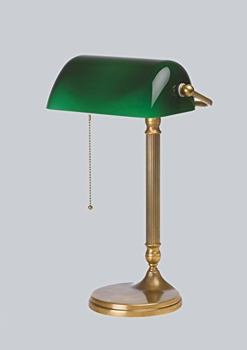 Licht-Erlebnisse Tischleuchte in Berliner Messing Jugendstil E27 bis zu 60 Watt 230V Deutsches Qualitätsprodukt aus Messing Schlafzimmer Wohnzimmer Lampen Leuchte innen