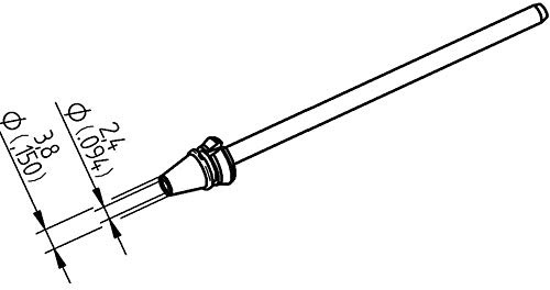 Kurtz Ersa Entlötspitze 0742ED2438H für X-Tool Vario Durchmesser innen 2,4 mm außen 3,8 mm Hochverzinnt, 1 Stück