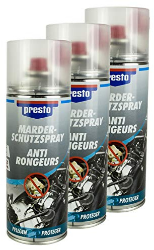 Presto 3X MARDERSCHUTZ-Spray MARDER Schutz Spray Kabel LEITUNGEN 400 ml 803857