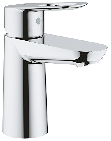 GROHE Start Loop, Waschtischarmatur, wassersparend (Wasserhahn für das Bad, 15cm hoch, Badarmatur mit Pop-Up Ablauf, einfache Installation am Waschbecken), chrom, 23578000