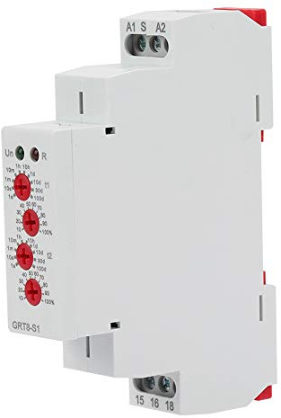 GRT8-S1 Mini temporizador de ciclo asimétrico ON/OFF Repetir ciclo Tiempo Relé CA/CC 12V ~ 240V (50-60Hz)