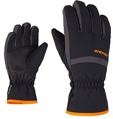 Ziener LEJANO AS® Glove Junior - Guanti da sci per bambini, 3, XS, colore nero e grafite