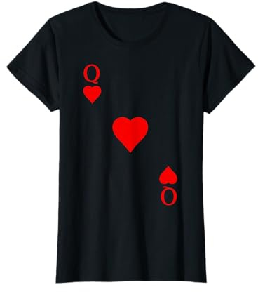 Spielkarte Herz Königin Queen Dame Fasching Karneval Kostüm T-Shirt