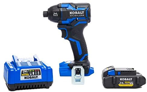 Kobalt XTR 24-Volt Max 1/4-in Variable Speed Brushless Cordless Impact Driver (1-Battery Included)