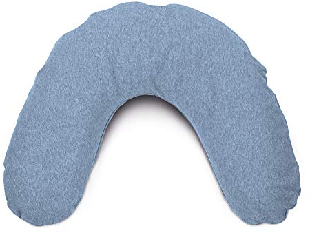 Theraline Ersatzbezug für für Schlaf- und Nackenkissen mittel Gr. 100x21cm | Melange blau-grau Bambus-Kollektion