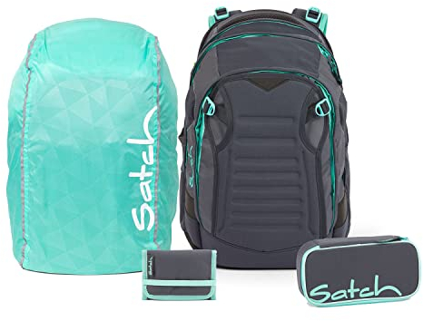 Satch Match Schulrucksack Set 4tlg. Streetwalk Edition (Mint Phantom)