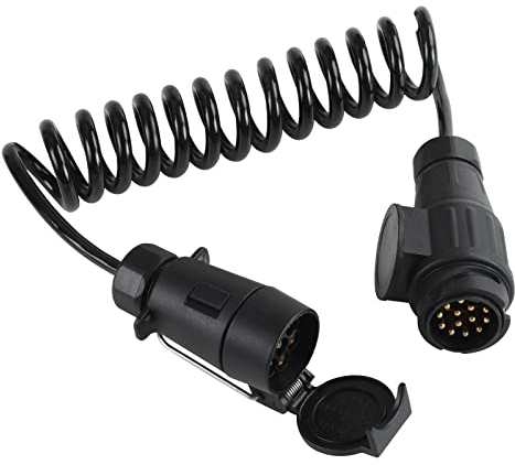 AOHEWEI 13-poliger auf 7-poliger 1,8-m-Anhänger-Verlängerungskabel-Adapter, 12-V-Anhänger-Steckdosen-Verlängerungskabel, 7-adriger elektrischer Verdrahtungsanschluss für das Abschleppen von Wohnwagen