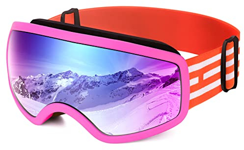 EasYoung Kids Snow Ski Goggles, Snowboard Goggles for Children, Youth, Boys & Girls 4-15