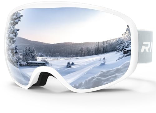 RIOROO Ski Goggles Snowboard Goggles for Men Women Adults Youth,Over Glasses OTG/100% UV Protection/Anti-fog/Wide Vision